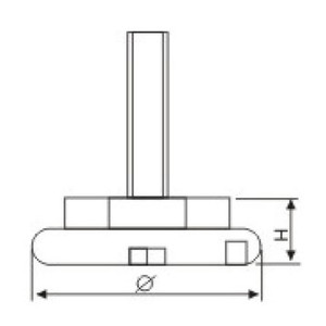 Természetes/fekete nylon/HDPE szintezők bútorokhoz details